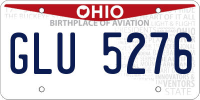 OH license plate GLU5276