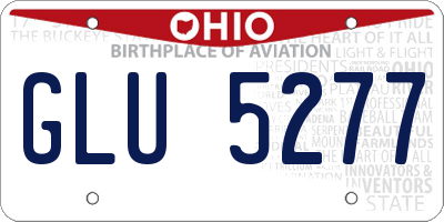 OH license plate GLU5277
