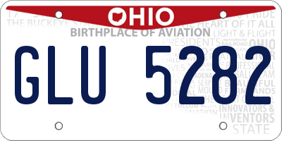 OH license plate GLU5282