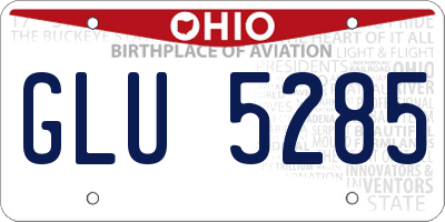 OH license plate GLU5285