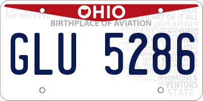 OH license plate GLU5286