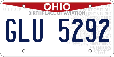 OH license plate GLU5292