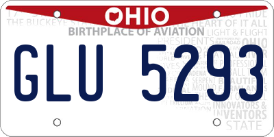 OH license plate GLU5293