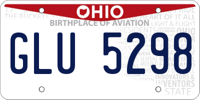 OH license plate GLU5298