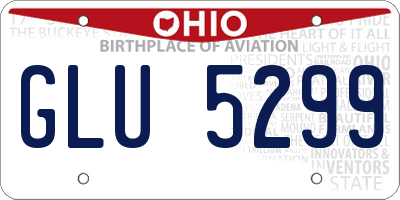 OH license plate GLU5299