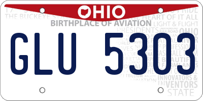 OH license plate GLU5303