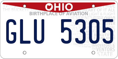 OH license plate GLU5305