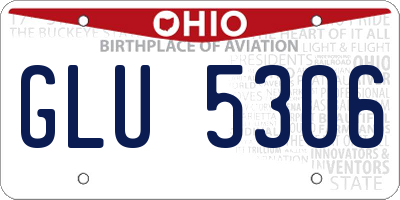 OH license plate GLU5306