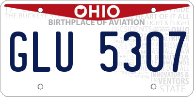 OH license plate GLU5307