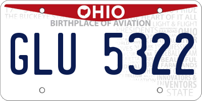 OH license plate GLU5322