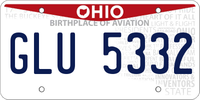 OH license plate GLU5332