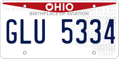 OH license plate GLU5334