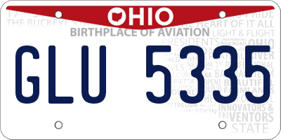 OH license plate GLU5335