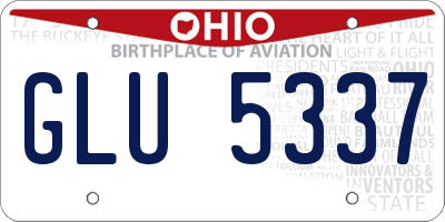 OH license plate GLU5337