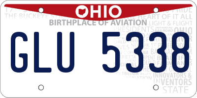 OH license plate GLU5338