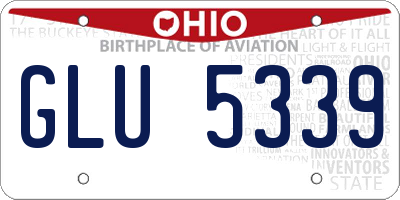 OH license plate GLU5339