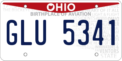 OH license plate GLU5341