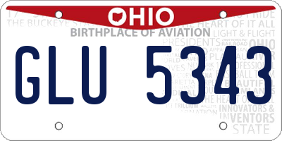 OH license plate GLU5343