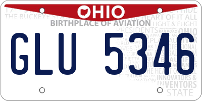 OH license plate GLU5346