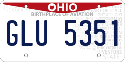 OH license plate GLU5351
