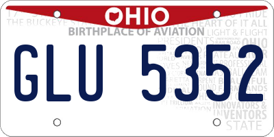 OH license plate GLU5352