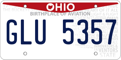 OH license plate GLU5357