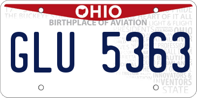 OH license plate GLU5363