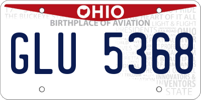 OH license plate GLU5368