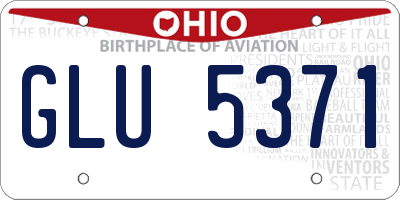 OH license plate GLU5371