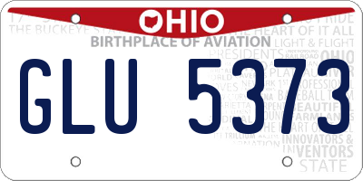 OH license plate GLU5373