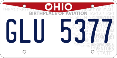 OH license plate GLU5377