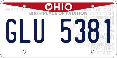 OH license plate GLU5381