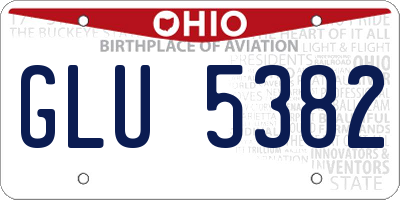 OH license plate GLU5382