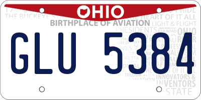 OH license plate GLU5384
