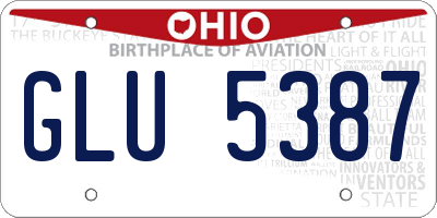 OH license plate GLU5387