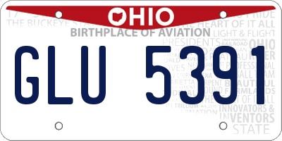 OH license plate GLU5391