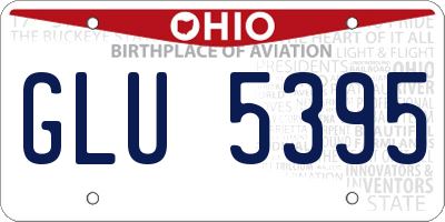 OH license plate GLU5395