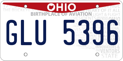 OH license plate GLU5396