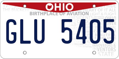 OH license plate GLU5405