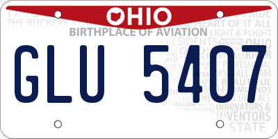 OH license plate GLU5407