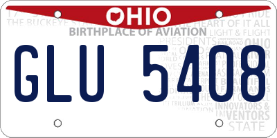 OH license plate GLU5408