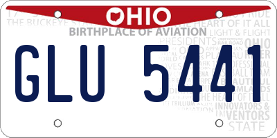 OH license plate GLU5441