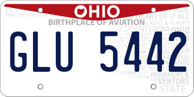 OH license plate GLU5442