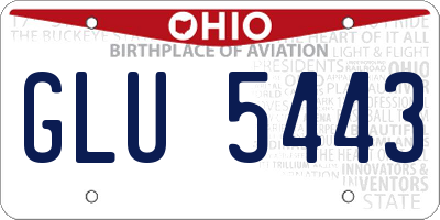 OH license plate GLU5443