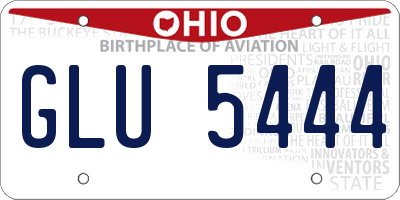 OH license plate GLU5444