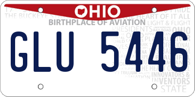 OH license plate GLU5446