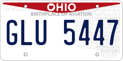 OH license plate GLU5447