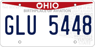 OH license plate GLU5448