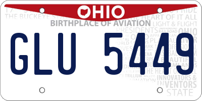 OH license plate GLU5449
