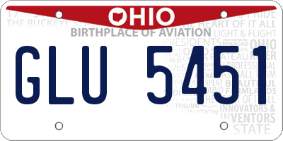 OH license plate GLU5451
